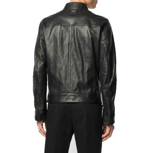New Latest Shine Zipped Leather Jacket Fashion Jackets Free Shipping