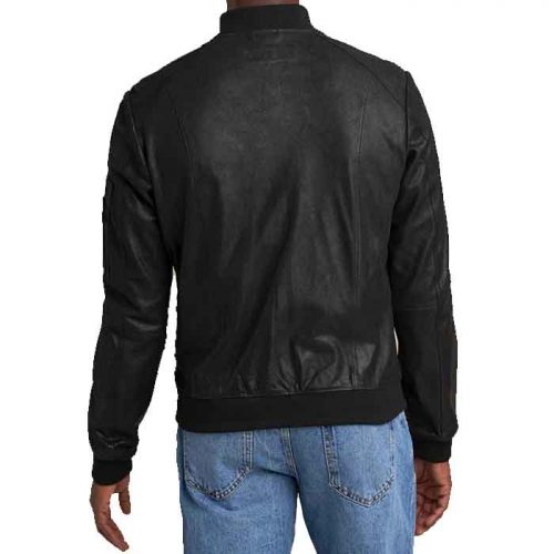 James Genuine Leather Bomber Jacket For Men’s Fashion Jackets Free Shipping