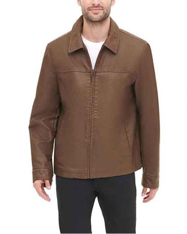 Buy Dockers Men's James Real Leather Jacket