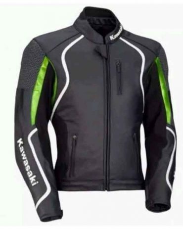 KAWASAKI BLACK 2021 MOTORBIKE LEATHER JACKET