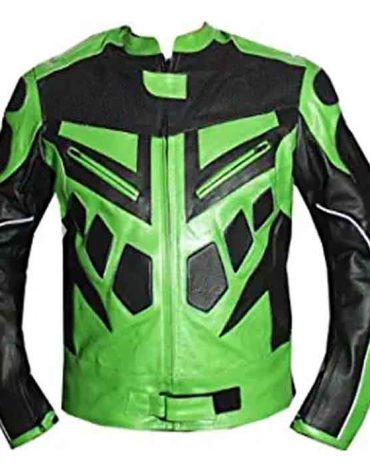 MOTORCYCLE SPEED RACING ARMOR Motorbike LEATHER JACKET GREEN MotoGp Jackets Free Shipping