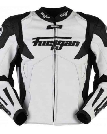 MEN’S FURYGAN SPYDER 2021 WHITE BLACK MOTORBIKE RACING JACKET Motorbike Collection Free Shipping