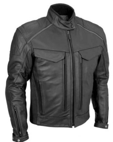 MEN’S BLACK MOTORBIKE LEATHER JACKETS Motorbike Collection Free Shipping