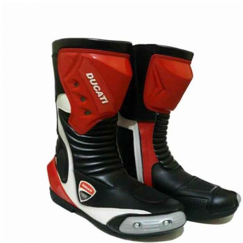 Brand New Motorcycle Cowhide Leather Shoes MotoGp Boots Free Shipping