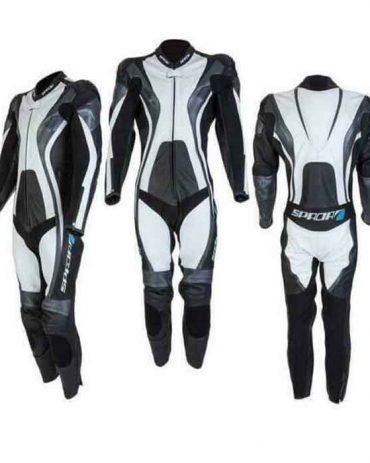 Armr Motorcycle Racing Leather Suit – Black/White/Red MotoGp Collection Free Shipping