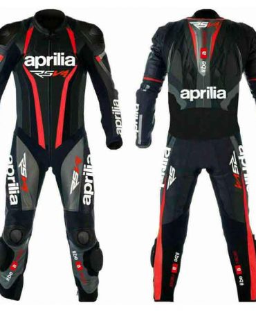 NEW Black APRILIA Motorbike Racing Leather Suit