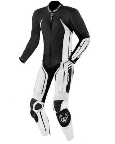 BLACK COWHIDE RACING MOTORCYCLE LEATHER SUIT MotoGp Collection Free Shipping