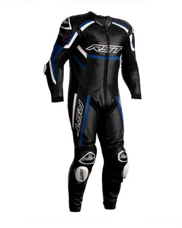 RST Tractech Evo R Motorcycle Leather Suit - Black / Blue / White