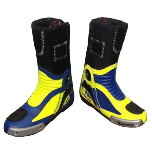 Valentino rossi vr46 Motorcycle Motorbike Sports Leather Boot MotoGp Boots Free Shipping