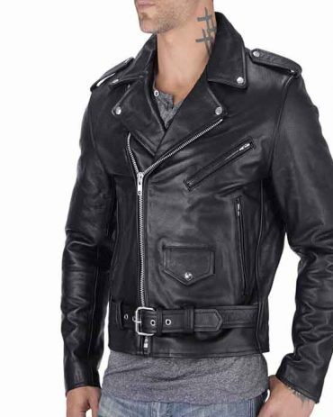 Nomad USA Classic Leather Biker Jacket