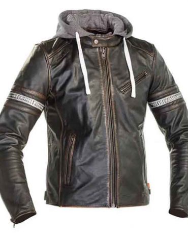 Light Brown Leather Men’s Jacket MotoGp Jackets Free Shipping