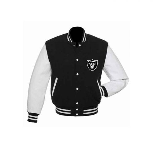 Las Vegas Raiders wool body leather sleeves varsity jacket Fashion Collection Free Shipping