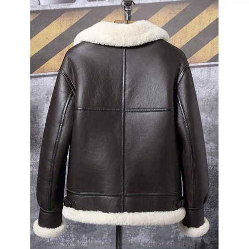 Classic shearling original leather jacket B3 Leather Jacket Free Shipping
