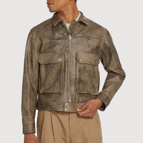 RCI Compass Leather Cargo Jacket Fashion Jackets Free Shipping