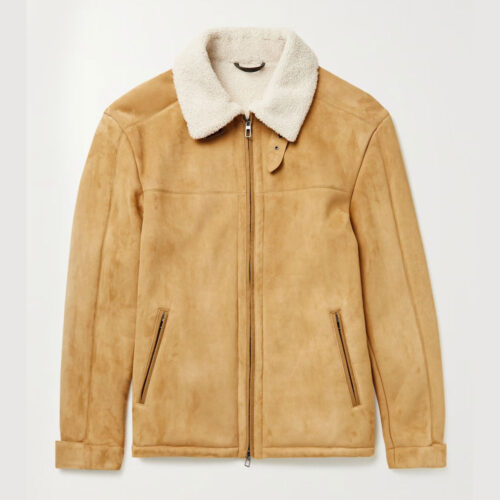 Ravelstone Shearling-Lined Leather Suede Jacket Fashion Jackets Free Shipping