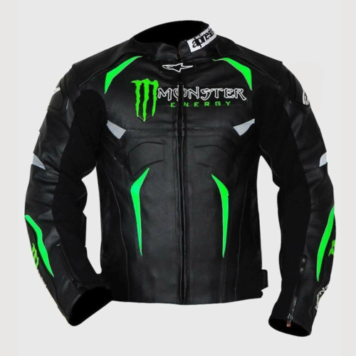 Kawasaki Monster Energy Leather Bike Motor Racing Jacket Motorcycle Collection Free Shipping