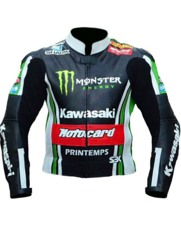 Kawasaki Monster Men Motorcycle Leather Jacket