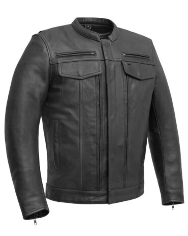 Black Motorcycle Leather Jacket Oversized Motorcycle Collection Free Shipping