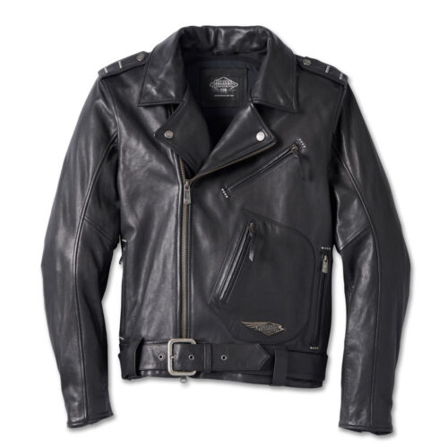 Men’s 120th Anniversary Cycle Champ Harley Davidson Leather Biker Jacket Motorbike Collection Free Shipping
