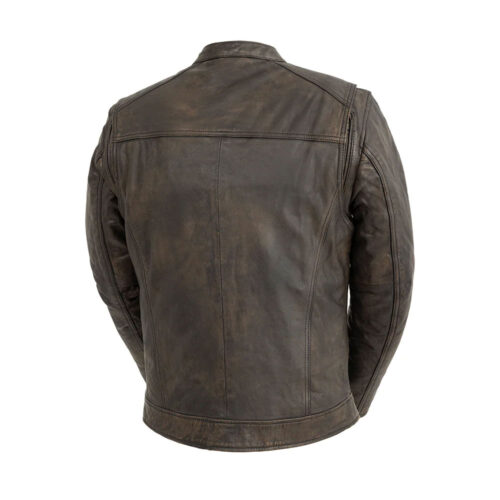 Motorcycle Mens Cafe Racer Leather Jacket Motorcycle Collection Free Shipping