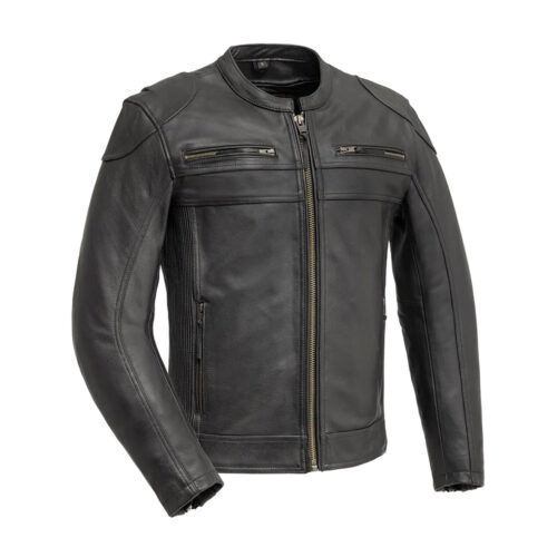 Nemesis Classic Leather Motorcycle Jacket Motorcycle Collection Free Shipping