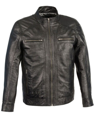 Black-Motorcycle-Fashion-Leather-Jacket