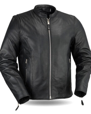 Classic-Mens-Cafe-Style-Leather-Jacket
