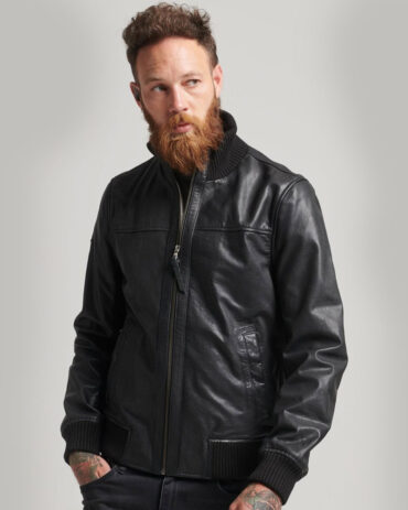 Leather-Bomber-Jacket-with-Mesh-Collar