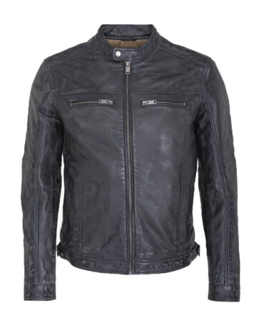 Lee-Cooper-Black-Motorcycle-Leather-Jacket