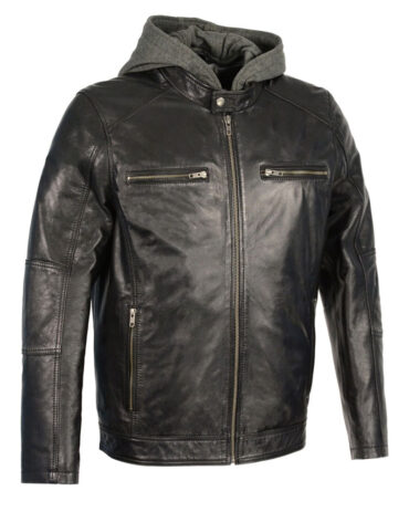 Snap-Collar-Removable-Leather-Motorcycle-Jacket