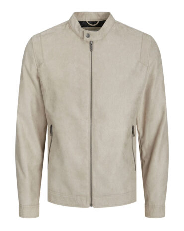 White-Jack&Jones-Leather-Fashion-Jacket