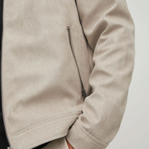 White Jack&Jones Leather Fashion Jacket Fashion Jackets Free Shipping