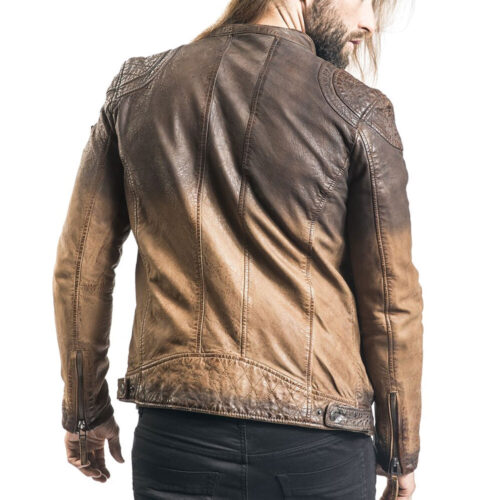 Dark Brown Arne Slim Fit Lamov Leather Jacket Fashion Jackets Free Shipping