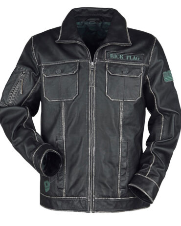 Suicide Squad Rick Flag Motorcycle Leather Jacket Fashion Jackets Free Shipping