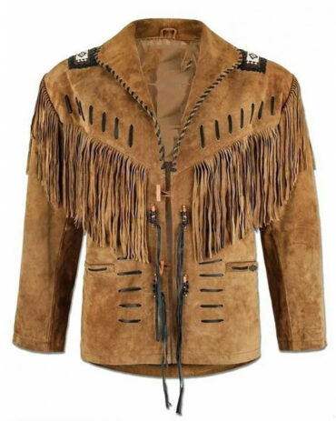Beads Leather Jacket