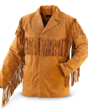 Western Cowboy Leather Jacket With Fringe Fringe Jacket Free Shipping
