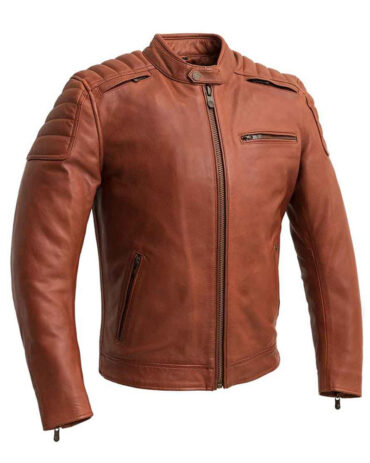 First MFG Men’s Crusader Vented Leather Motorcycle Jacket MR Styles Premium Rider Fashion Jackets Free Shipping
