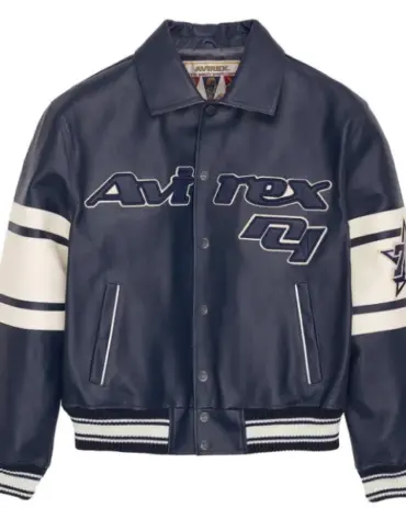 Avirex Royal Black Leather Jacket – Premium Elegance for Every Occasion Fashion Jackets Free Shipping