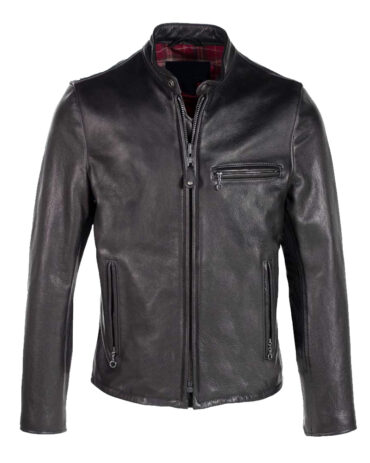 SCHOTT NYC Men’s 530 Waxed Cowhide Cafe Racer Jacket MR Styles Classic Heritage Rider Attire Fashion Jackets Free Shipping