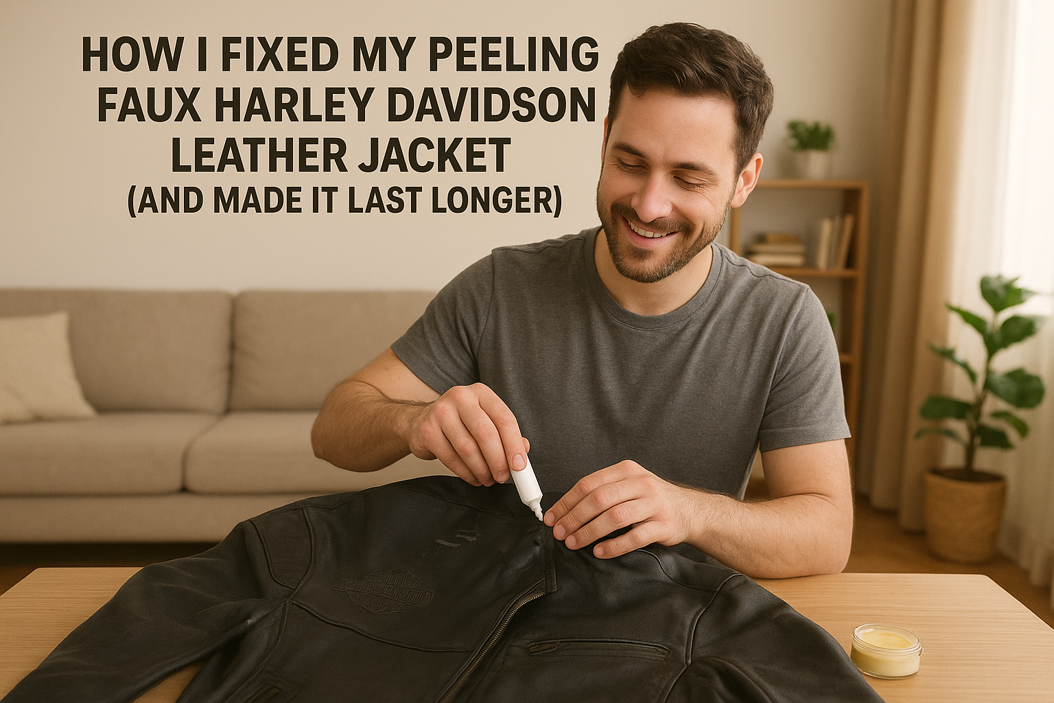 My Peeling Faux Harley Davidson Leather Jacket