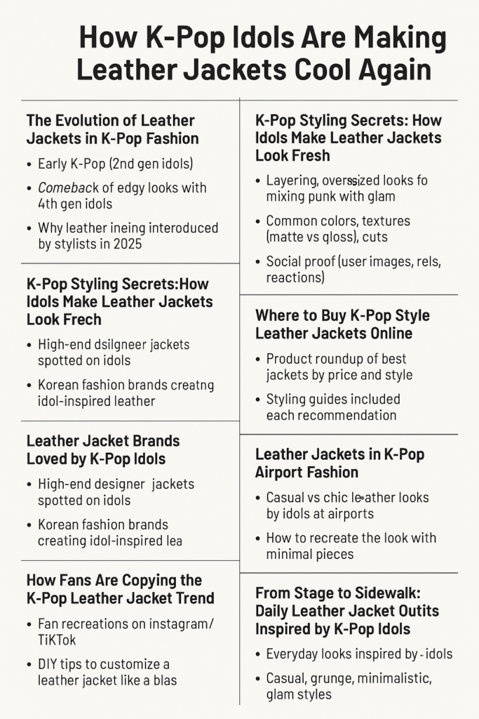 -Pop Idols Are Making Leather Jackets Cool Again
